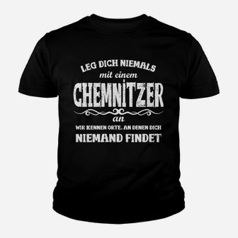 Chemnitzer Spruch Schwarzes Kinder Tshirt, Humorvolles Design Tee - Seseable