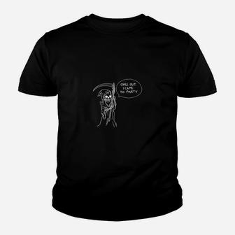 Chill Out I Came To Party T-shirt Funny Death Grim Reaper Kid T-Shirt - Seseable