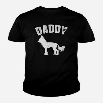 Chinese Crested Daddy Matching Family Vintag Kid T-Shirt - Seseable
