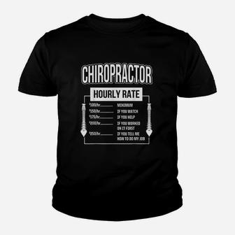 Chiropractic Spine Treatment Rate Spinal Chiropractor Kid T-Shirt - Seseable