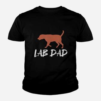 Chocolate Lab Dad Labrador Retriever Lover Kid T-Shirt - Seseable