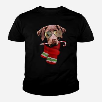 Chocolate Labrador Christmas Gift For Dog Lovers Sunglasses Kid T-Shirt - Seseable