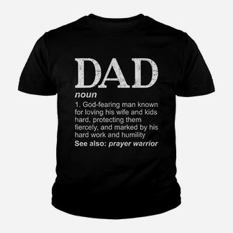 Christian Dad Definition Fathers Day Funny Kid T-Shirt - Seseable