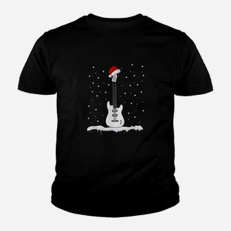 Christmas Bass Guitar Santa Bass Guitar Player Kid T-Shirt - Seseable