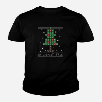 Christmas Chemistry Science Periodic Table Chemist Tree Kid T-Shirt - Seseable