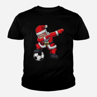 Christmas Dabbing Santa Claus Dab Soccer Player Xmas Gift Kid T-Shirt | Seseable UK