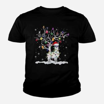 Christmas Llama Santa Hat Ugly Xmas Tree Alpaca Gifts Kid T-Shirt - Seseable