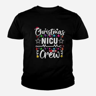 Christmas Nicu Crew Nurse Doctor Tech Neonatal Icu Squad Kid T-Shirt - Seseable