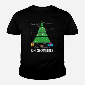 Christmas Tree Geometree Geometry Funny Math Teacher Kid T-Shirt - Seseable