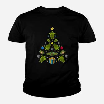 Christmas Tree Sea Turtle Ornaments Gift Sea Turtle Hawaiian Kid T-Shirt - Seseable