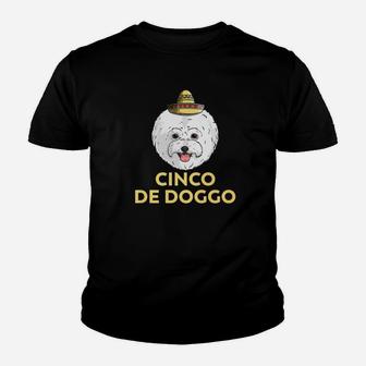 Cinco De Doggo Bichon Frise Dog Cinco De Mayo Mexican Kid T-Shirt - Seseable