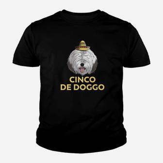 Cinco De Doggo Old English Sheepdog Dog De Mayo Kid T-Shirt - Seseable