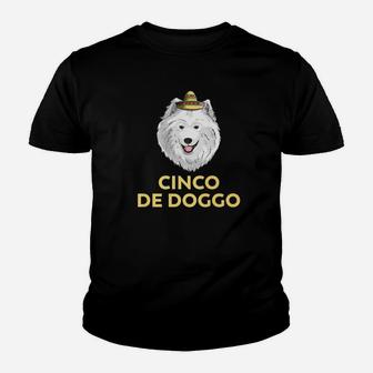 Cinco De Doggo Samoyed Dog Cinco De Mayo Mexican Kid T-Shirt - Seseable