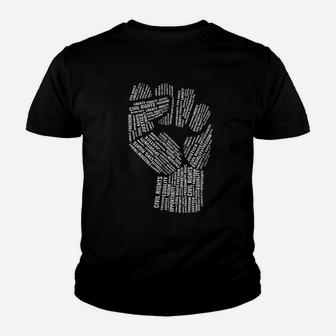 Civil Rights Equality Freedom Justice Fist Kid T-Shirt - Seseable