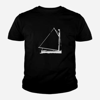Classic Hand Drawn Boat Drawing Of A Cat Boat Kid T-Shirt - Seseable