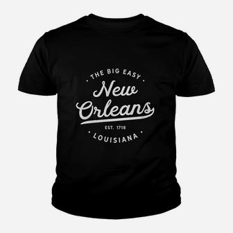 Classic Retro Vintage New Orleans Louisiana Big Easy Kid T-Shirt - Seseable