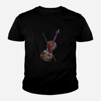Classical Music Composers Violin Word Art Youth T-shirt - Seseable