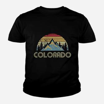 Colorado Retro Vintage Mountains Nature Hiking Kid T-Shirt - Seseable