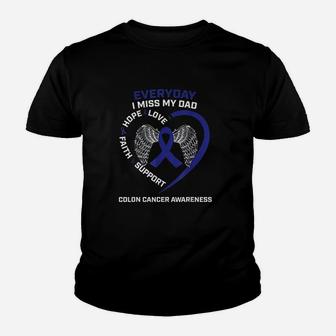 Colorectal Wings In Memory Of My Dad Colon Awareness Kid T-Shirt - Seseable