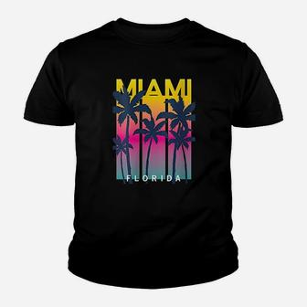 Cool Miami Florida Graphic Design I Love Miami Kid T-Shirt - Seseable