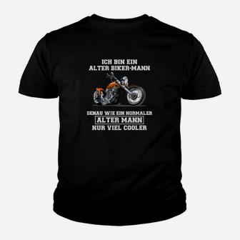 Coole Biker Opa Kinder Tshirt, Alter Mann Spruch für Motorradfans - Seseable