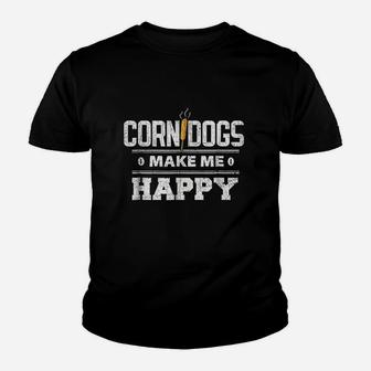 Corn Dogs Make Me Happy Love Corn Dogs Kid T-Shirt - Seseable