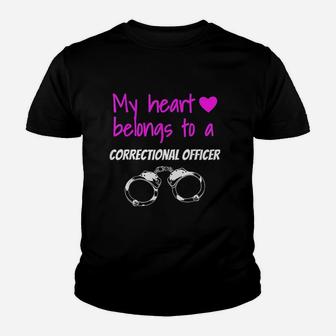 Correctional Officer Wife Corrections Girlfriend Gift Kid T-Shirt - Seseable