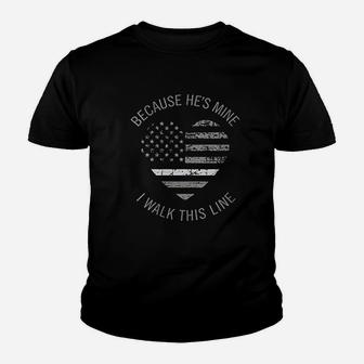 Correctional Thin Grey Line Heart Correction Officers Wife Kid T-Shirt - Seseable