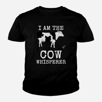 Cow Whisperer Shirt Dairy Farmer Cattle Lover Rancher Gift Kid T-Shirt - Seseable
