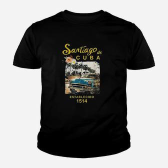 Cuba Santiago De Cuba Vintage Cuban Travel Kid T-Shirt - Seseable