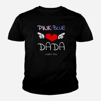 Cute Baby Shower Gender Reveal Party For Dada Kid T-Shirt - Seseable