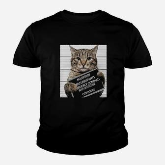 Cute Cat Funny Prison Kid T-Shirt - Seseable