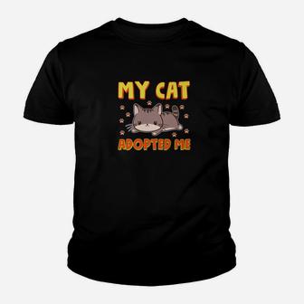 Cute Cat Lover Cat Adoption Kid T-Shirt - Seseable