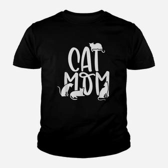 Cute Cat Mom Of Multiple Cats Kid T-Shirt - Seseable