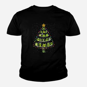 Cute Frog Christmas Tree Gift Decor Xmas Tree Kid T-Shirt - Seseable