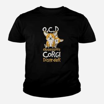 Cute Funny Ocd Obsessive Corgi Disorder Dog Gift Kid T-Shirt - Seseable