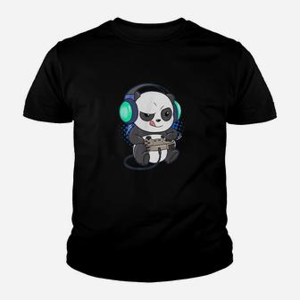 Cute Gaming Panda Video Game Computer Player Videogame Pc Youth T-shirt - Seseable