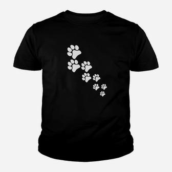 Cute Love Dog Paw Print Funny Dog Animal Lovers Kid T-Shirt - Seseable