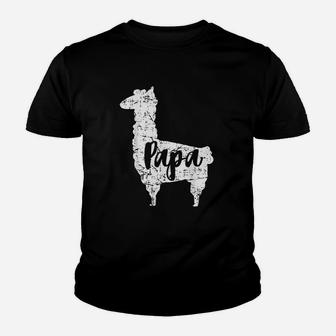 Cute Papa Llama Animal Dad First Fathers Day Outfit Kid T-Shirt - Seseable