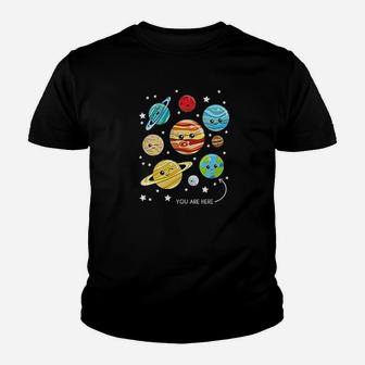 Cute Planets Stars Astronomy Space Cosmos Kid T-Shirt - Seseable