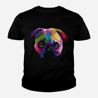 Cute Pug Colorful Pug Pop Art Style Kid T-Shirt - Seseable