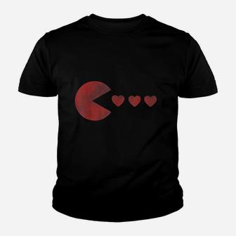 Cute Valentines Day Gift For Kids Girls Boys Gamer Hearts Kid T-Shirt - Seseable