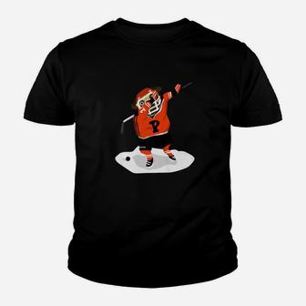 Dabbing Ice Hockey Pug Funny Sports Lover Graphic Kid T-Shirt - Seseable
