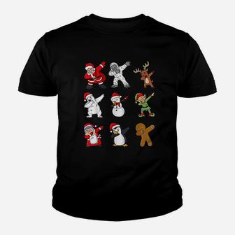 Dabbing Santa Claus And Friends Christmas Boys Girls Kids Kid T-Shirt - Seseable