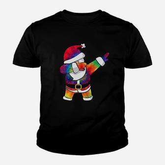 Dabbing Santa Tie Dye Funny Christmas Tye Dye Dab Kid T-Shirt - Seseable