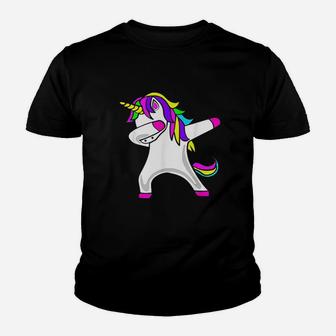 Dabbing Unicorn | 80s 90s Costume Party Wear Outfit Kid T-Shirt - Seseable