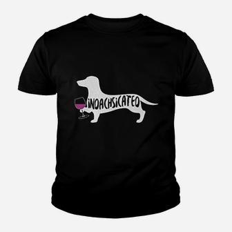 Dachshund The Red Wine Champagne Lover Wine Lover Kid T-Shirt - Seseable
