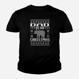 Dad Bear Matching Family Ugly Christmas Sweater Kid T-Shirt | Seseable CA