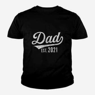 Dad Est 2021 Expecting Baby Fathers Day Kid T-Shirt - Seseable