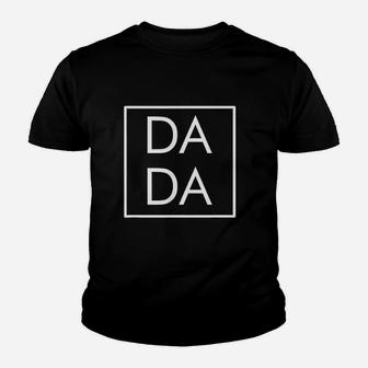 Dada Modern Boxed Square Dad, Matching Mama Family Gift Kid T-Shirt - Seseable